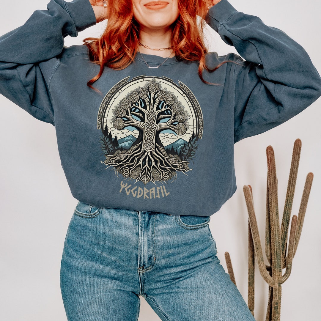 OM3&reg; Yggdrasil Tree Of Life T Shirt Da Uomo | Simbolo Vichingo