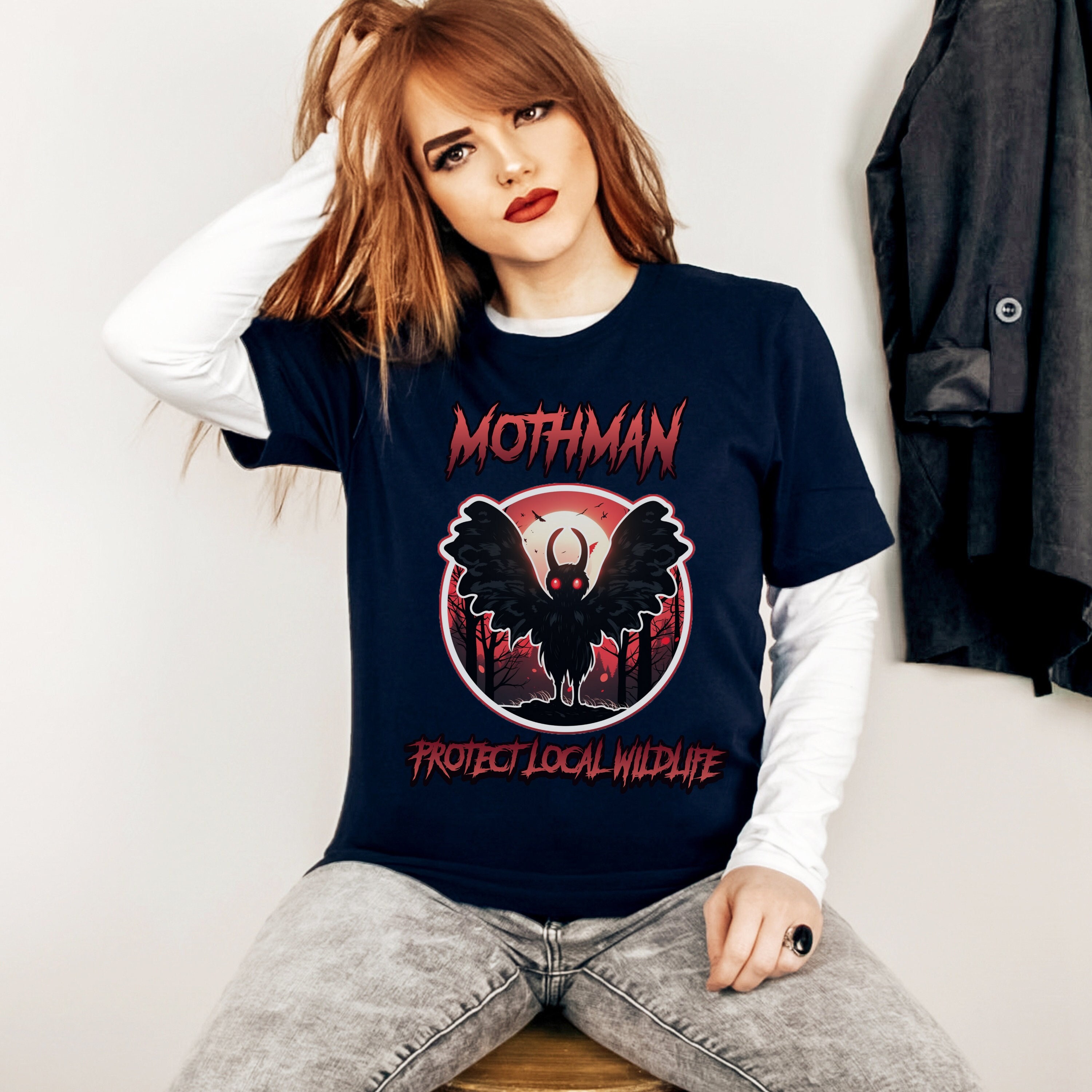 Mothman T-shirt: Funny Cryptid Tee, Fortean Cryptozoology Gift - Etsy