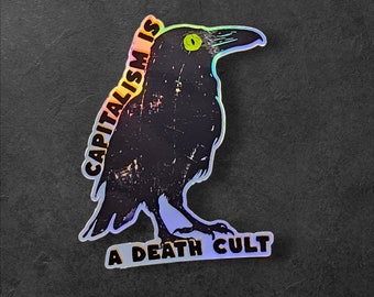 Capitalism is a Death Cult Sticker - Vintage Socialist Vinyl Decal