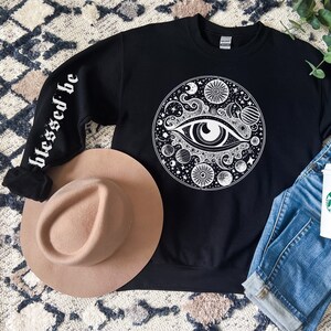 All Seeing Eye Sweatshirt: Spiritual Celestial Tarot Crewneck