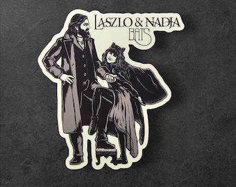 「What We Do in the Shadows」ビニールステッカー：Laszlo & Nadja Bats（3 x 3インチ）
