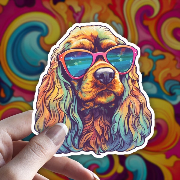 Cocker Spaniel Sticker Cocker Dog Water Resistant Spaniel Dogs, 3-inch Vinyl Decal Sticker