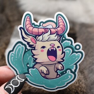 Steenbok Zeegeit Sticker - Waterbestendige holografische astrologische sticker