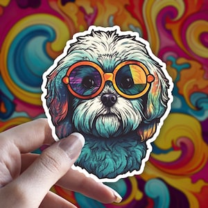 Maltese Puppy Sticker: Waterproof Die-Cut Dog Laptop Decal