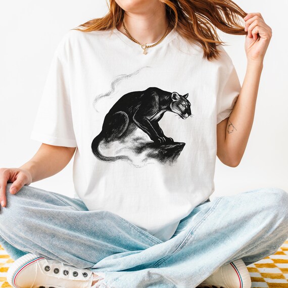 Black Panther Shirt Wild Cat Graphic Tee Nature Lover T-shirt - Etsy