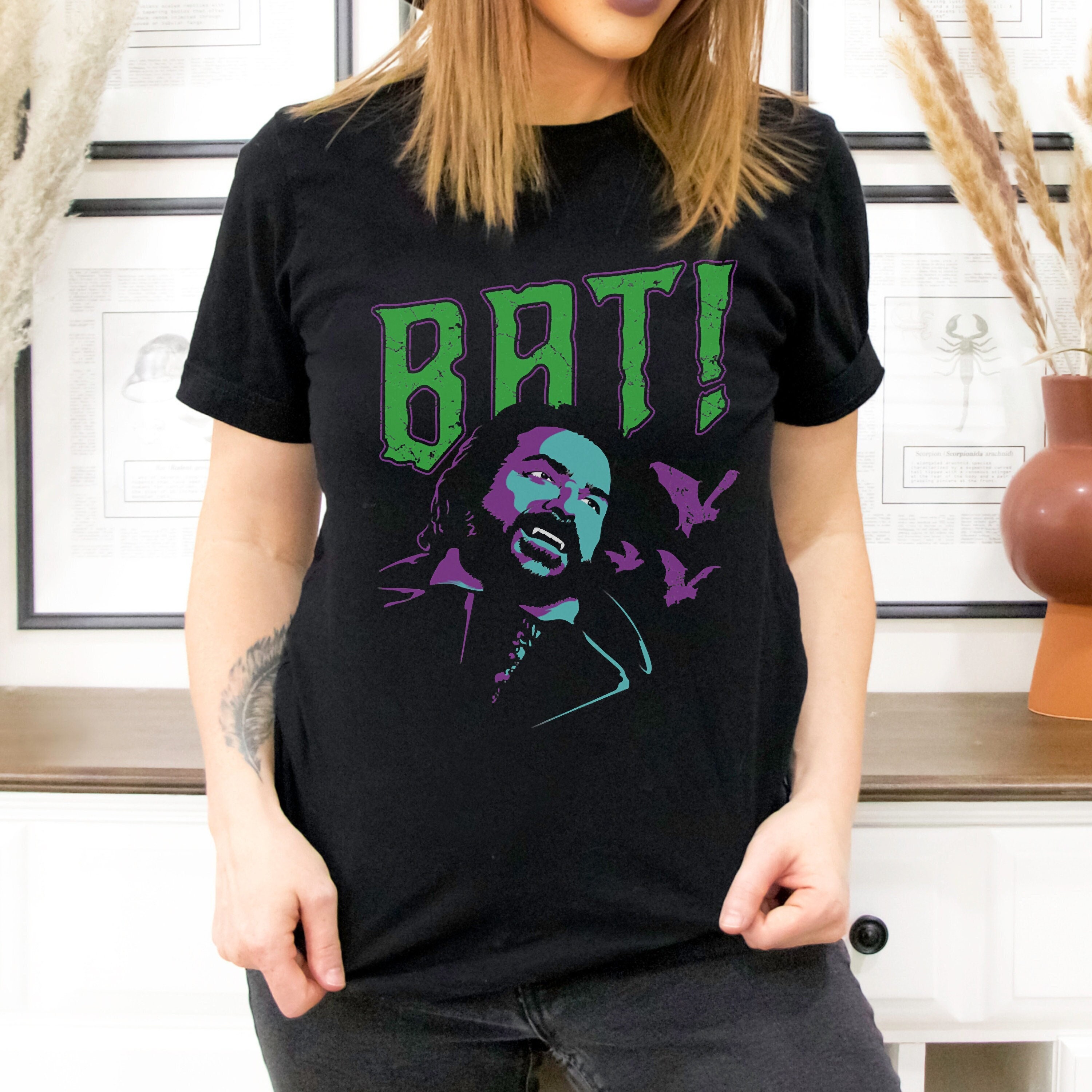Vintage Laszlo Bat T-Shirt: What We Do In The Shadows, Retro Halloween
