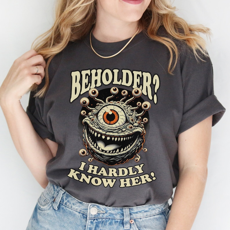 Retro-Style Beholder Shirt | Funny D&D Tee for Gamers