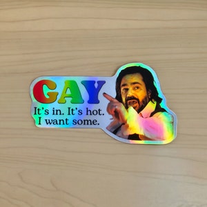 What We Do in the Shadows Vinyl Aufkleber - Laszlo - Gay Is Hot, Gay Is In, I want some Gay 3 x 3 Zoll Wasserfester Aufkleber