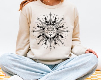 Witchy Sun Sweatshirt | Celestial Folk Magic Pullover