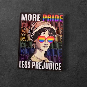 Sticker Plus de fierté, moins de préjugés, Sticker LGBTQ+, Jeu de mots, Pas de haine, Pas de discrimination, Sticker vinyle imperméable