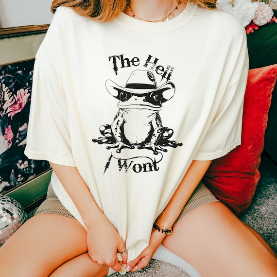 Funny Cowboy Frog Graphic Tee - Western Rebel Shirt