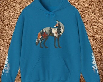 Woodland Fox Graphic Hoodie | Forest Nature Sweatshirt