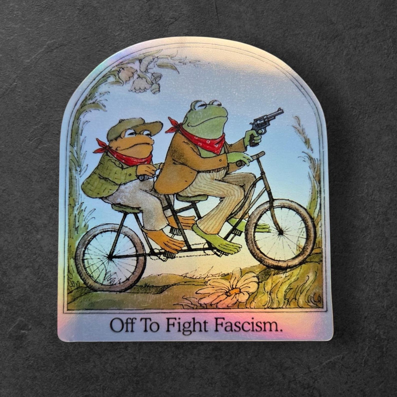 Frog and Toad Anti Fascist Sticker – off to Fight Fascism Vintage Book ...