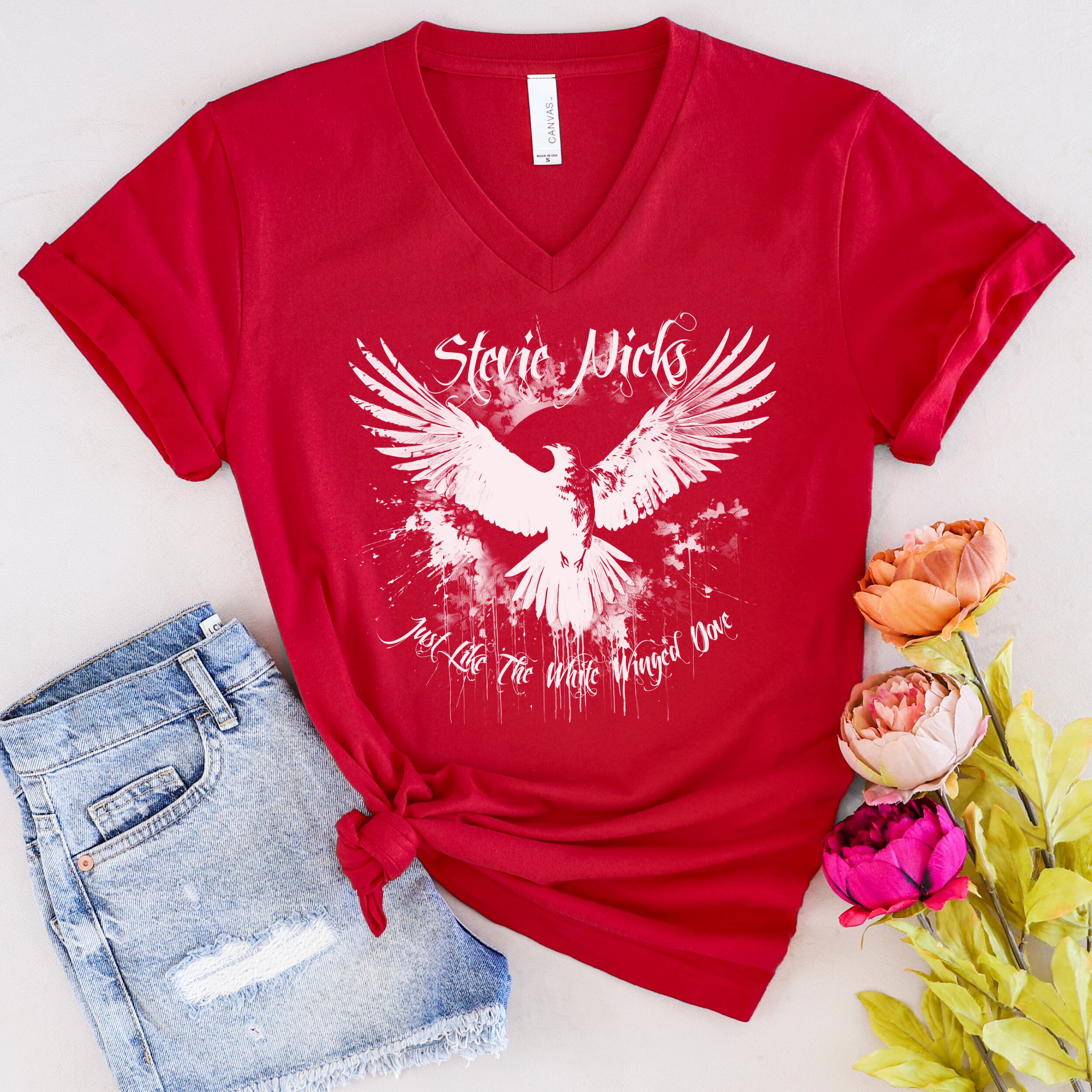 Stevie Nicks White Winged Dove T-shirt, Vintage Rock Band
