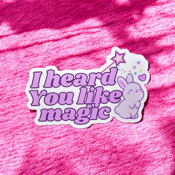 Chappell Roan Vinyl Sticker: I Heard You Like Magic, LGBTQ+ Holographic Bunny