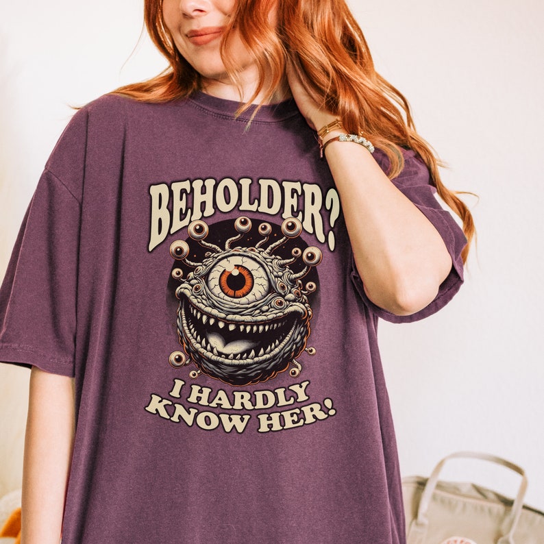 Retro-Style Beholder Shirt | Funny D&D Tee for Gamers