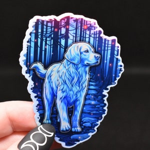 Sticker familier des Grandes Pyrénées, Sticker chien de berger sorcière des Grandes Pyrénées Maremme, Sticker holographique, cadeau pour amoureux des chiens