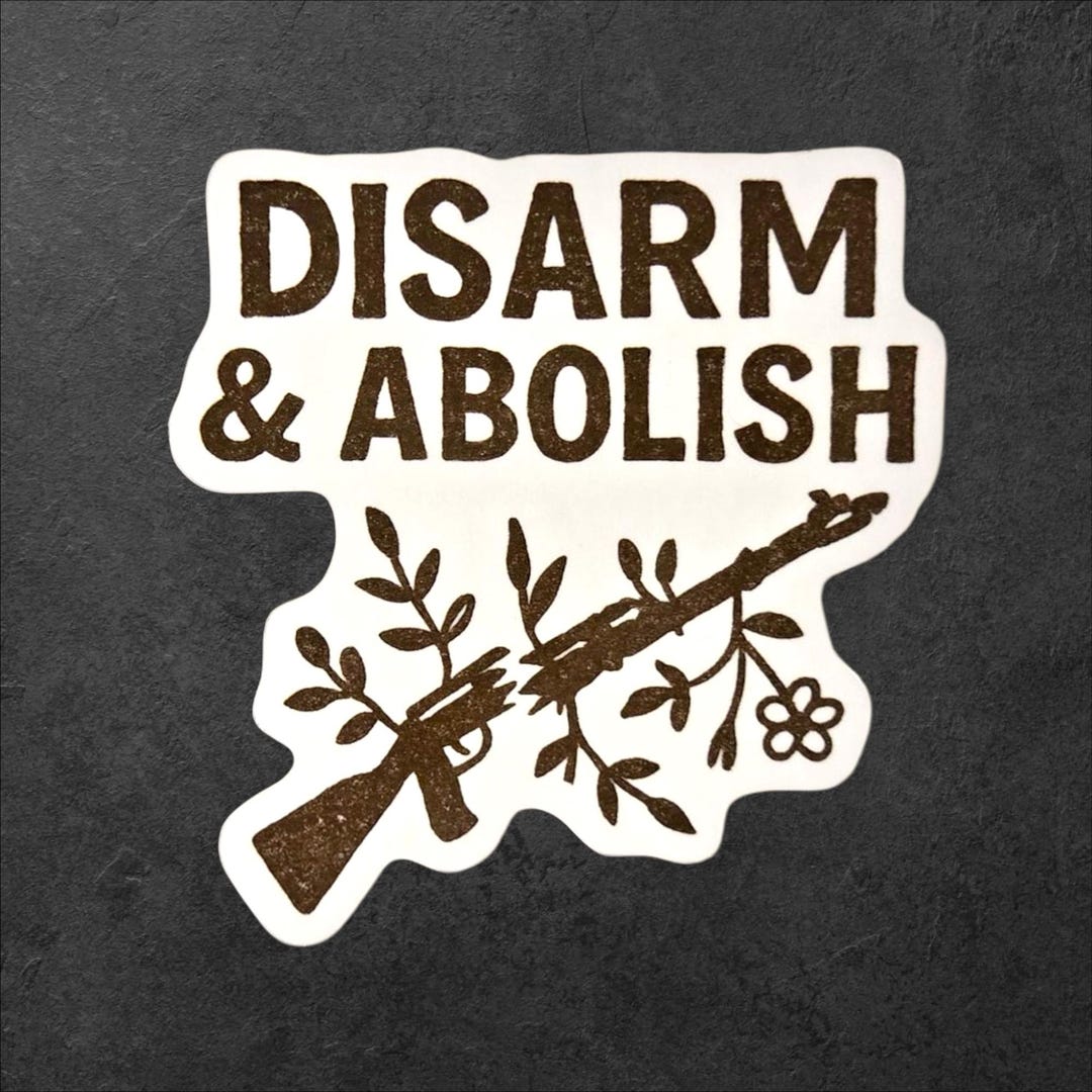 Disarm and Abolish Sticker – Anti Police Abolitionist Vinyl Decal ...