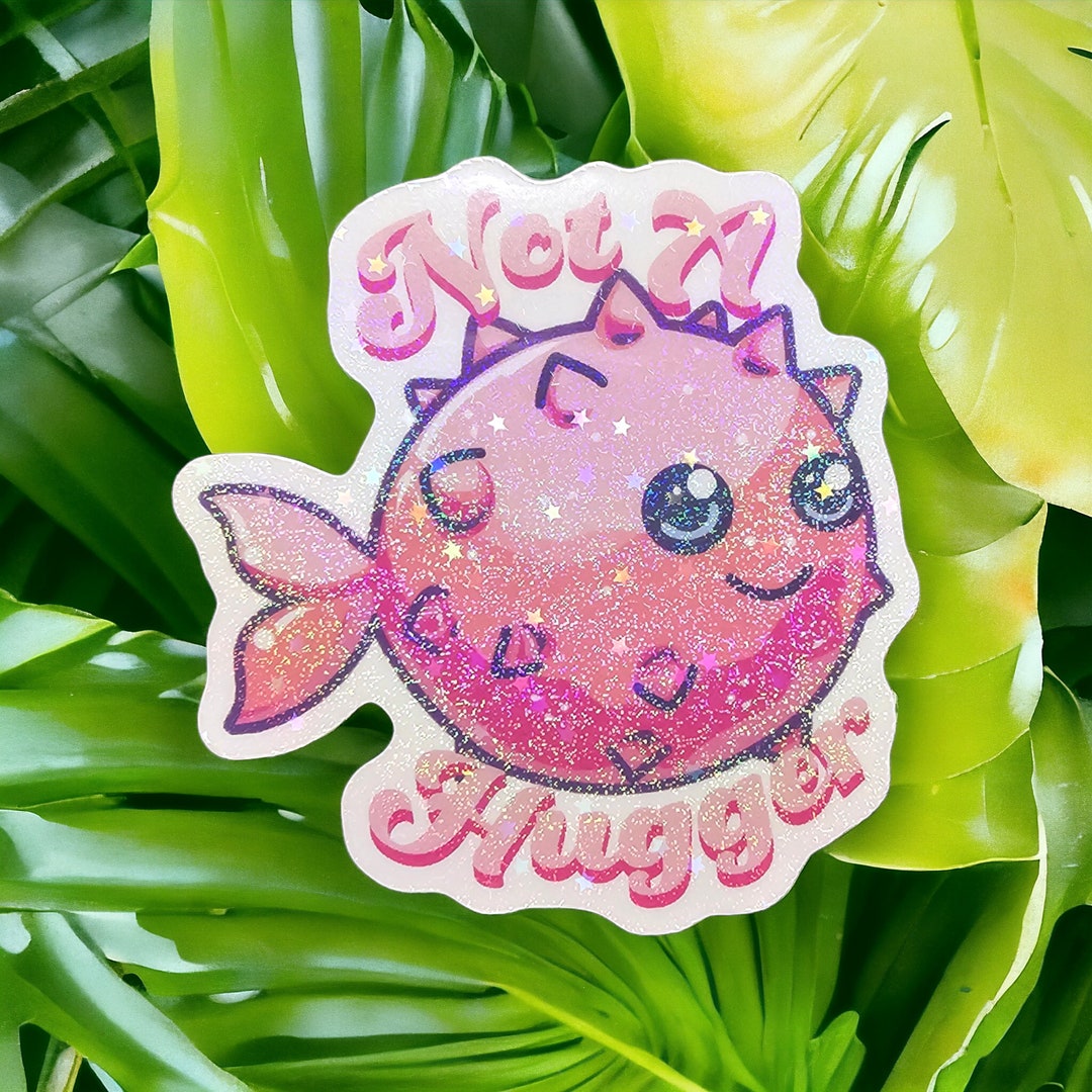 Not a Hugger Glitter Sticker: Coquette Groovy Self-care - Etsy