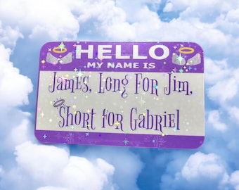 Good Omens "Jim Short for Gabriel" Sticker: Bookish Fandom