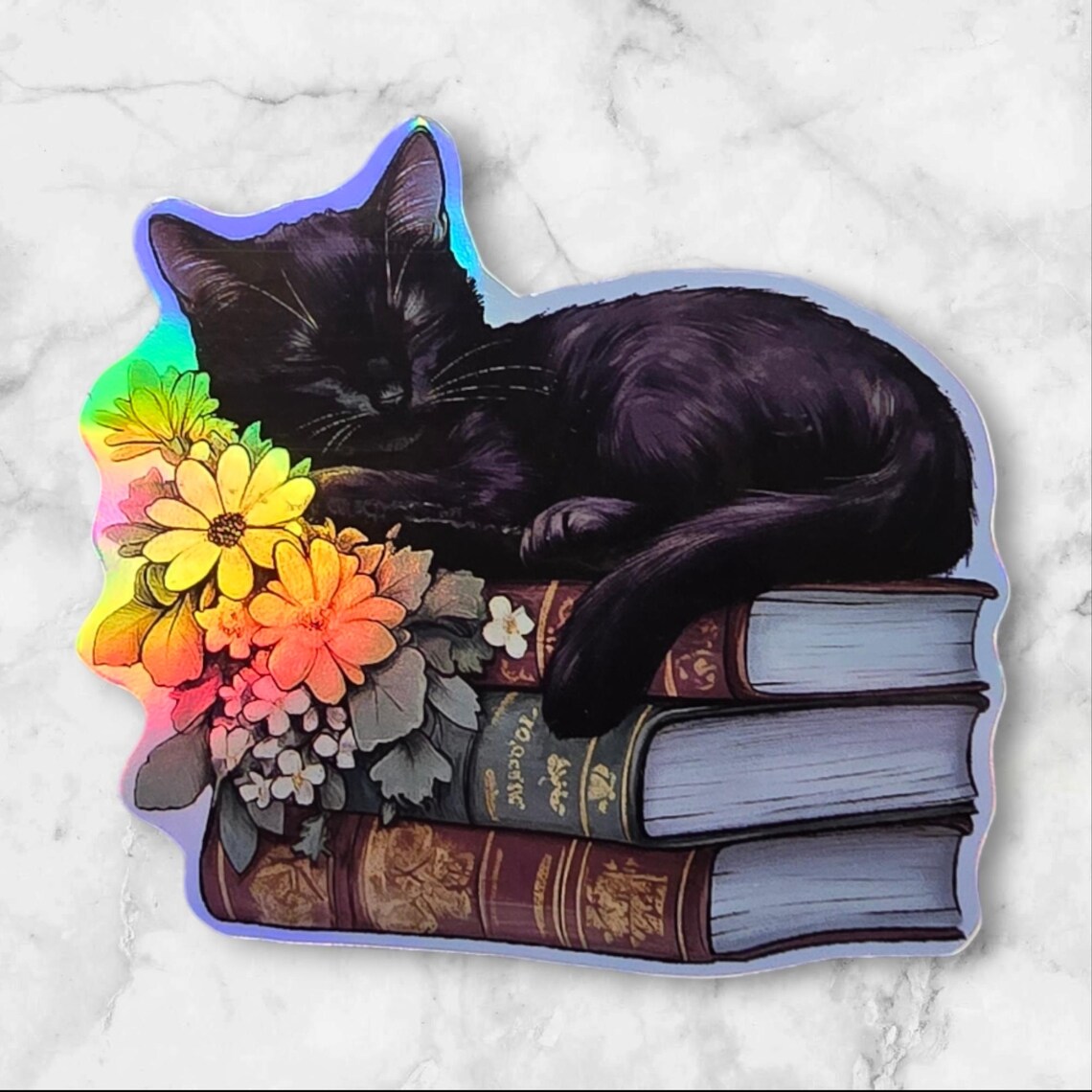 Black Cat Books Sticker – Gothic Cottagecore Vinyl Decal - Etsy
