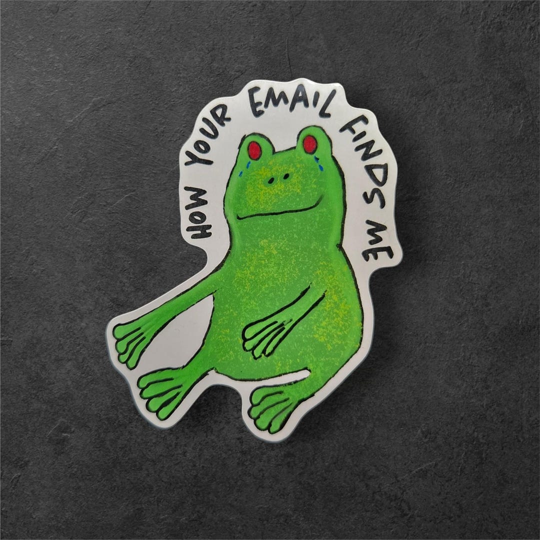 Funny Frog Sticker | Relatable Office Humor Vinyl Decal - Etsy