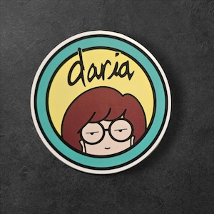 Adesivo Daria Old School / Adesivo per laptop / Adesivo per bottiglia d'acqua / Adesivo per diario / Adesivo in vinile / Adesivo divertente / Adesivo meme