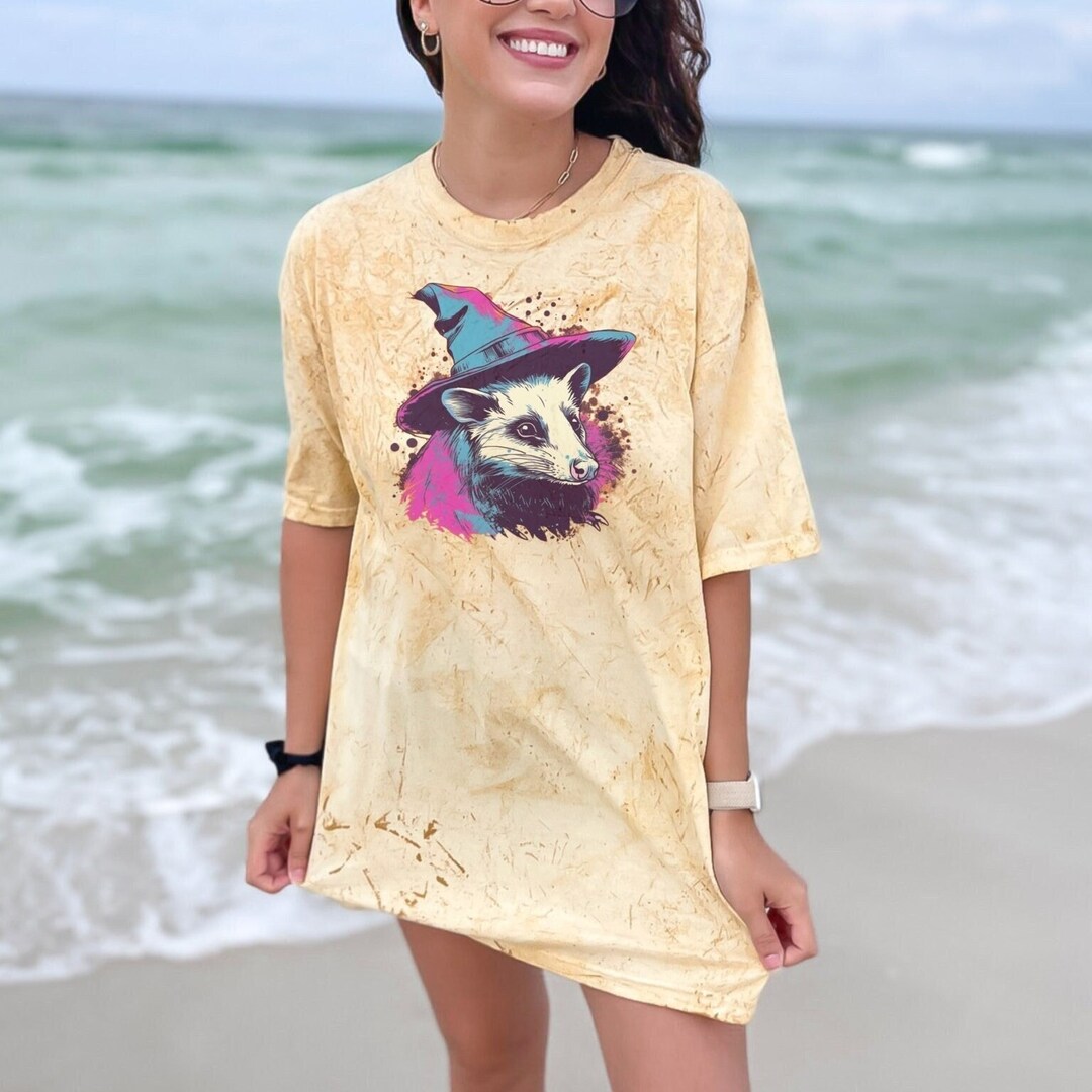 Tie Dye Opossum Witch Shirt Cute Opossum Lover T-shirts Possum Animal