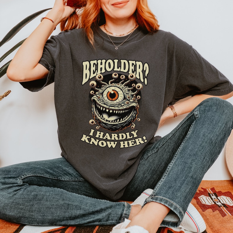 Retro-Style Beholder Shirt | Funny D&D Tee for Gamers