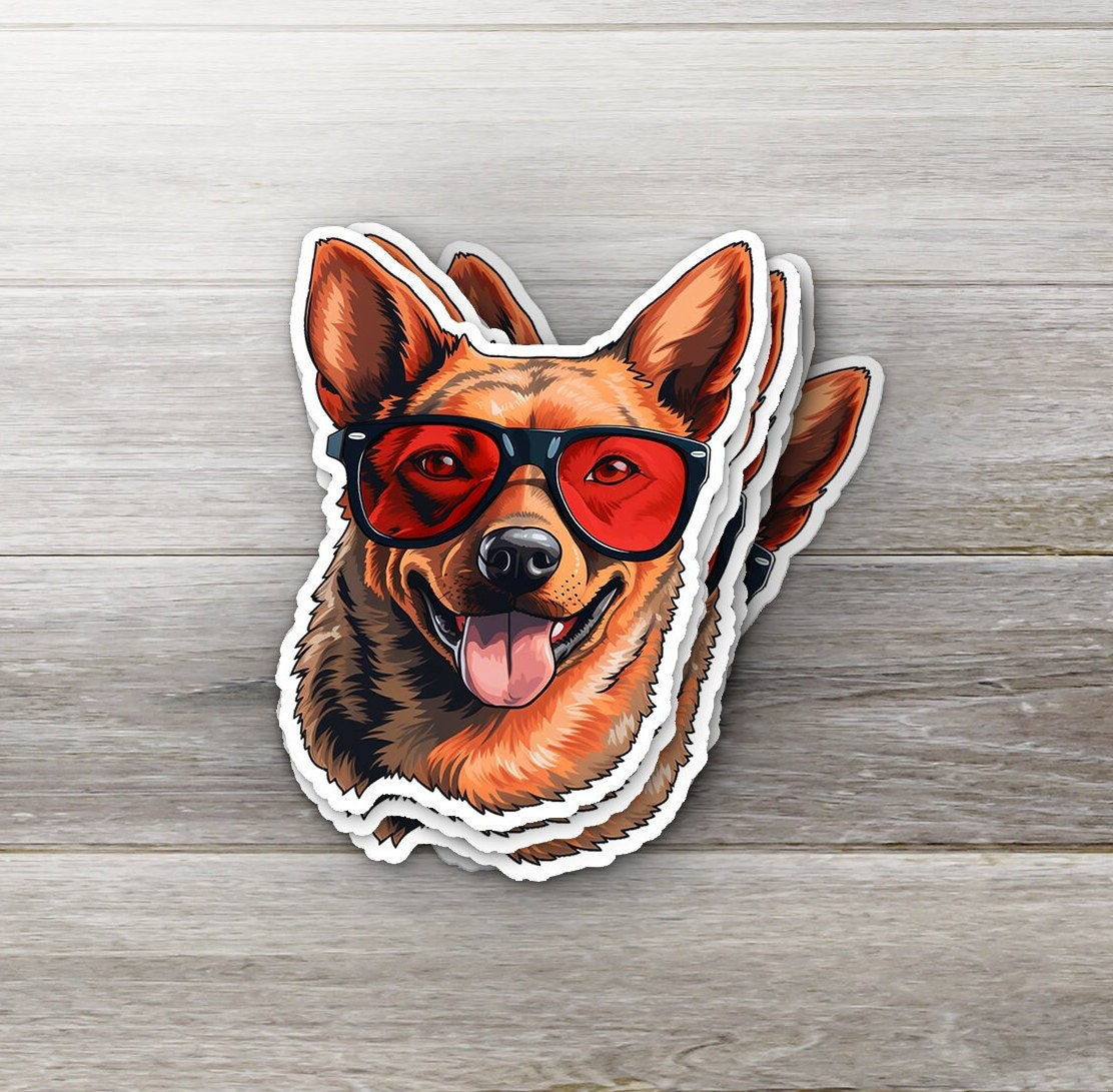 Red Heeler Sticker: Australian Cattle Dog Vinyl Decal - Etsy