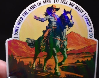 Outlaw Country Triune God Aufkleber: Wasserfester Country-Musik-Aufkleber