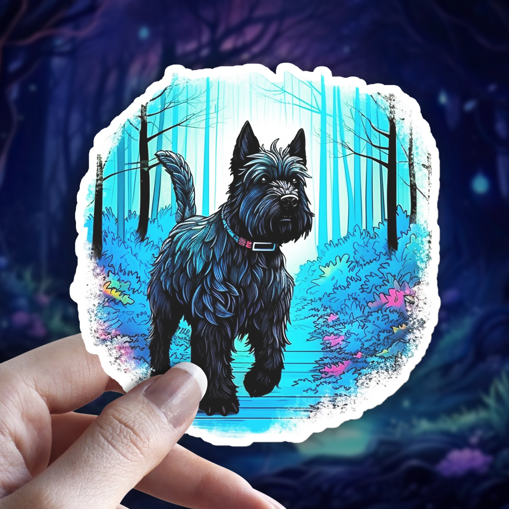 Scottish Terrier Sticker: Scotty Dog Vinyl Decal, Dog Lover Gift