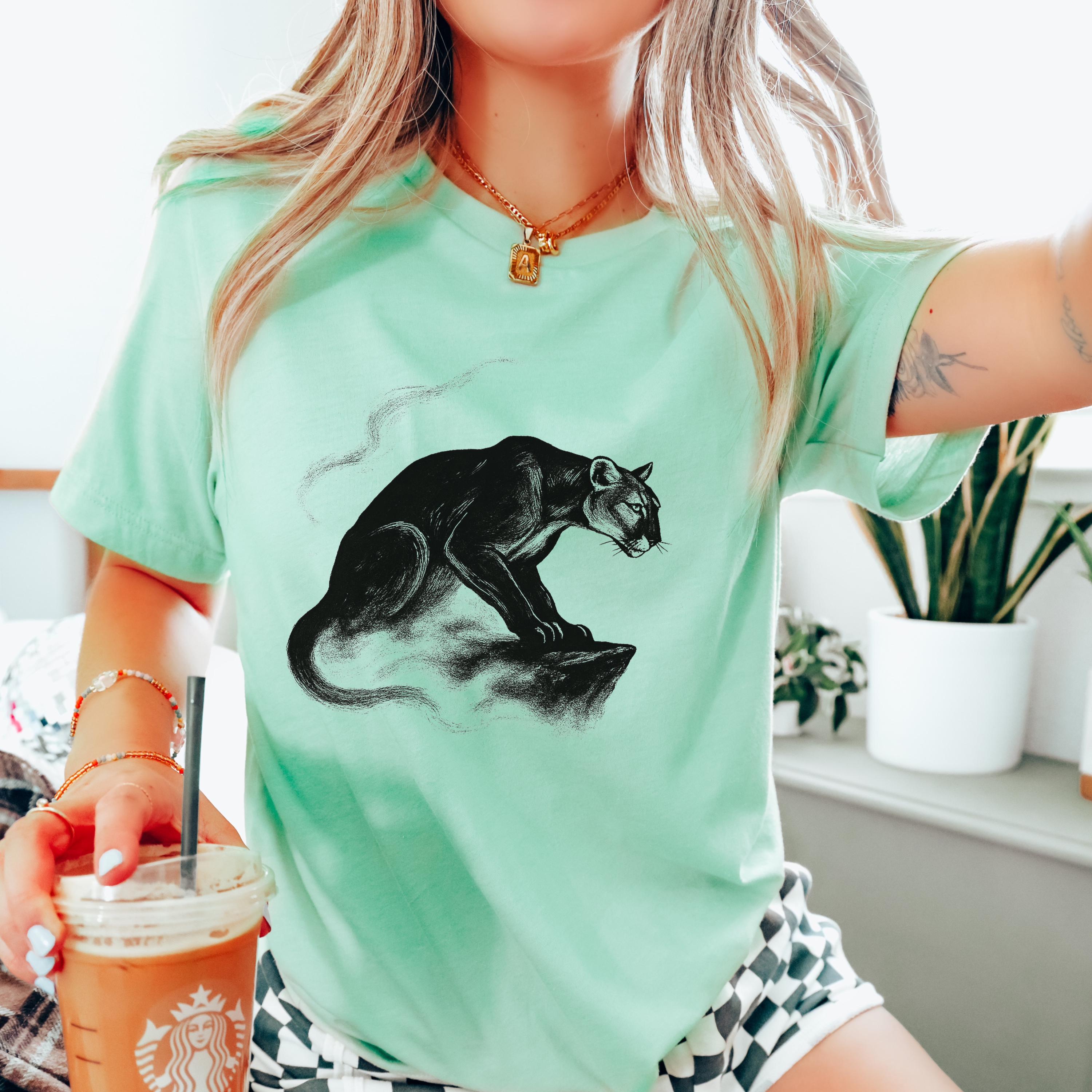 Black Panther Shirt Wild Cat Graphic Tee Nature Lover T-shirt - Etsy