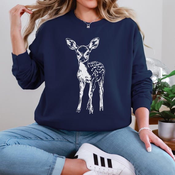 Deer Pattern Crew Neck Pullover Sweater Casual Long Sleeve - Mauritius - View #11