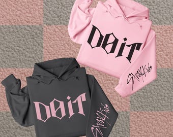 Do It Stray Kids Fan Hoodie, Pink Kpop Fan Merch, SKZ Apparel