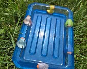Handmade Rubber Ducky Resin Soap Dish | Bathroom Decor | Kids Bathroom | Guest Bathroom