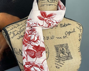 Foulard rose et rose rouge
