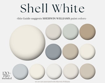 Sherwin-Williams Coastal Color Palette: Shell White, 12 Sherwin Williams paint shades for the whole home, interior design bright beach house