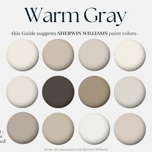 Sherwin Williams Warm Gray Color Palette, 12 Sherwin-Williams paints for the whole house, neutral interior design paint