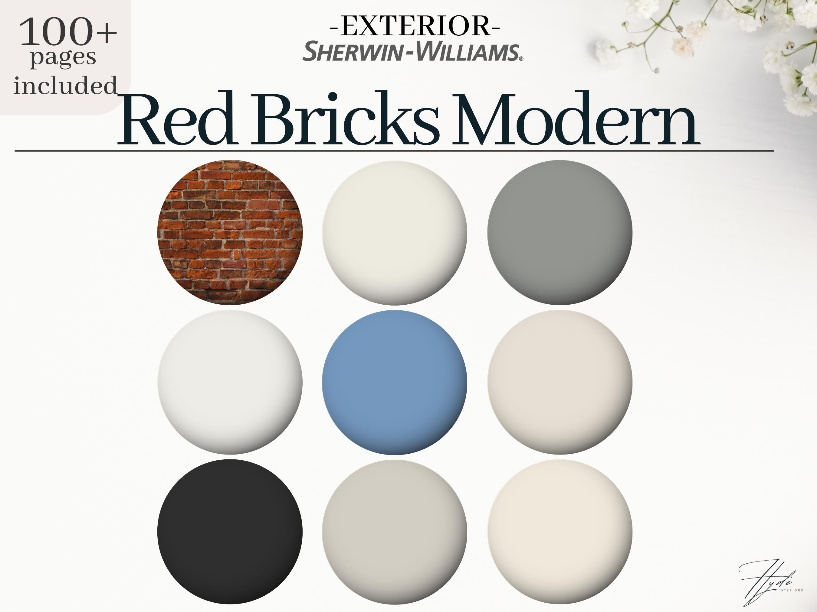 Exterior Palette Sherwin Williams Paint: Red Bricks Modern, 8 Sherwin