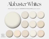 Sherwin-Williams Colors Alabaster, Sherwin Williams color paint for the whole house home, designer paint palette, homely design white
