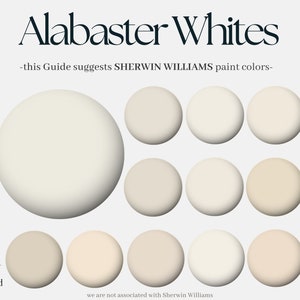 Sherwin-Williams Colors Alabaster, Sherwin Williams color paint for the whole house home, designer paint palette, homely design white