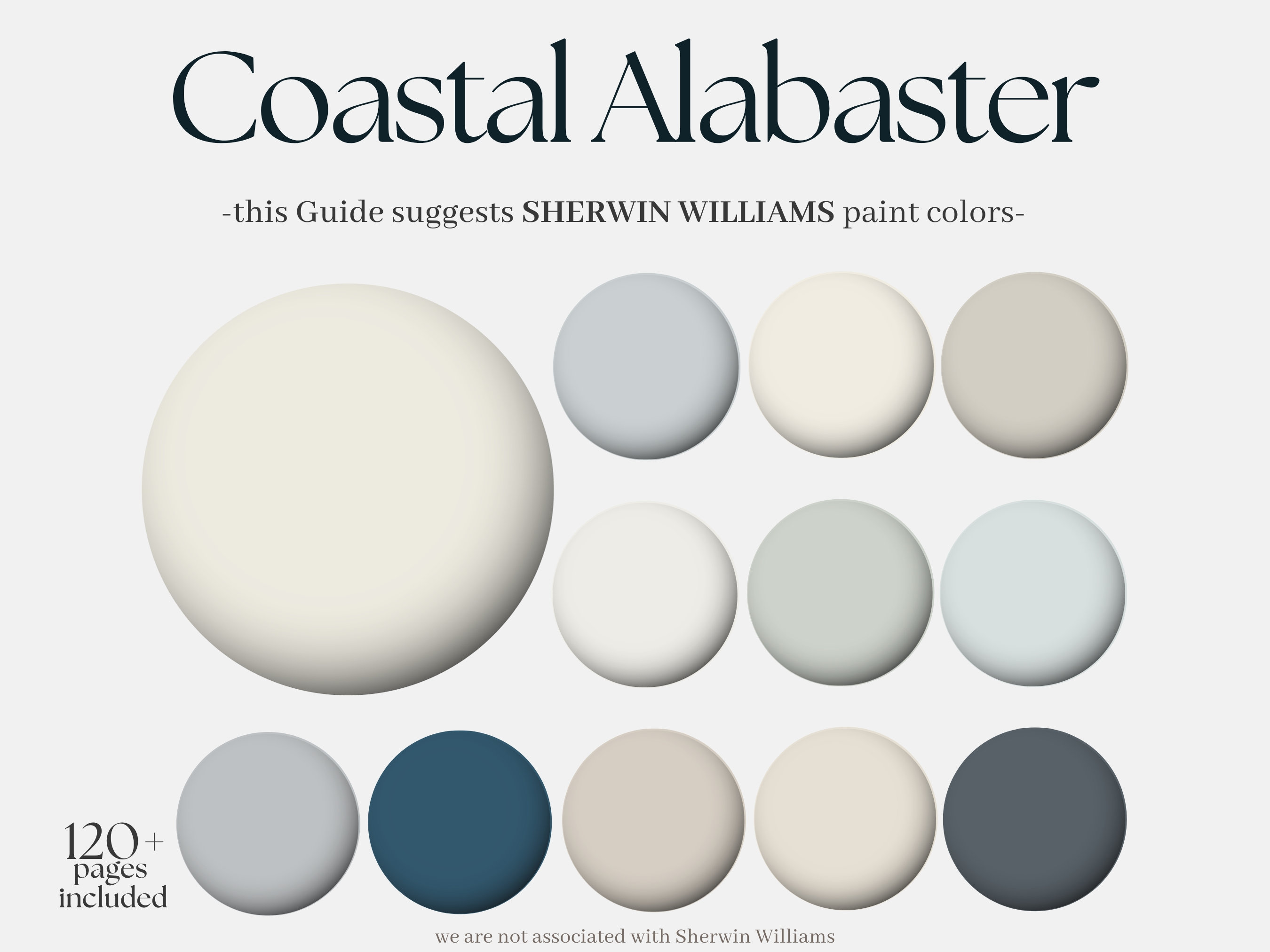 Sherwin Williams Color Palette Coastal Alabaster 12 Sherwin