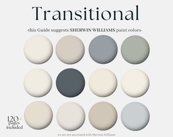 Sherwin-Williams Transitional Color Palette, paint your whole house like a pro with 12 shades, modern interior design palette for your home