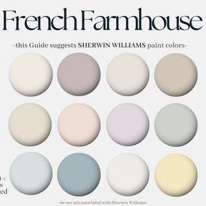 Sherwin Williams Paint Palette: French Farmhouse, 12 Sherwin Williams Cottage Colors, whole House design, neutral Interior Color Palette