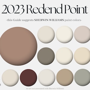 Sherwin Williams 2023- Redend Point, 2023 Color Palette, House Paint Palette, Interior Color Palette, Sherwin Williams Colors, Neutral Paint