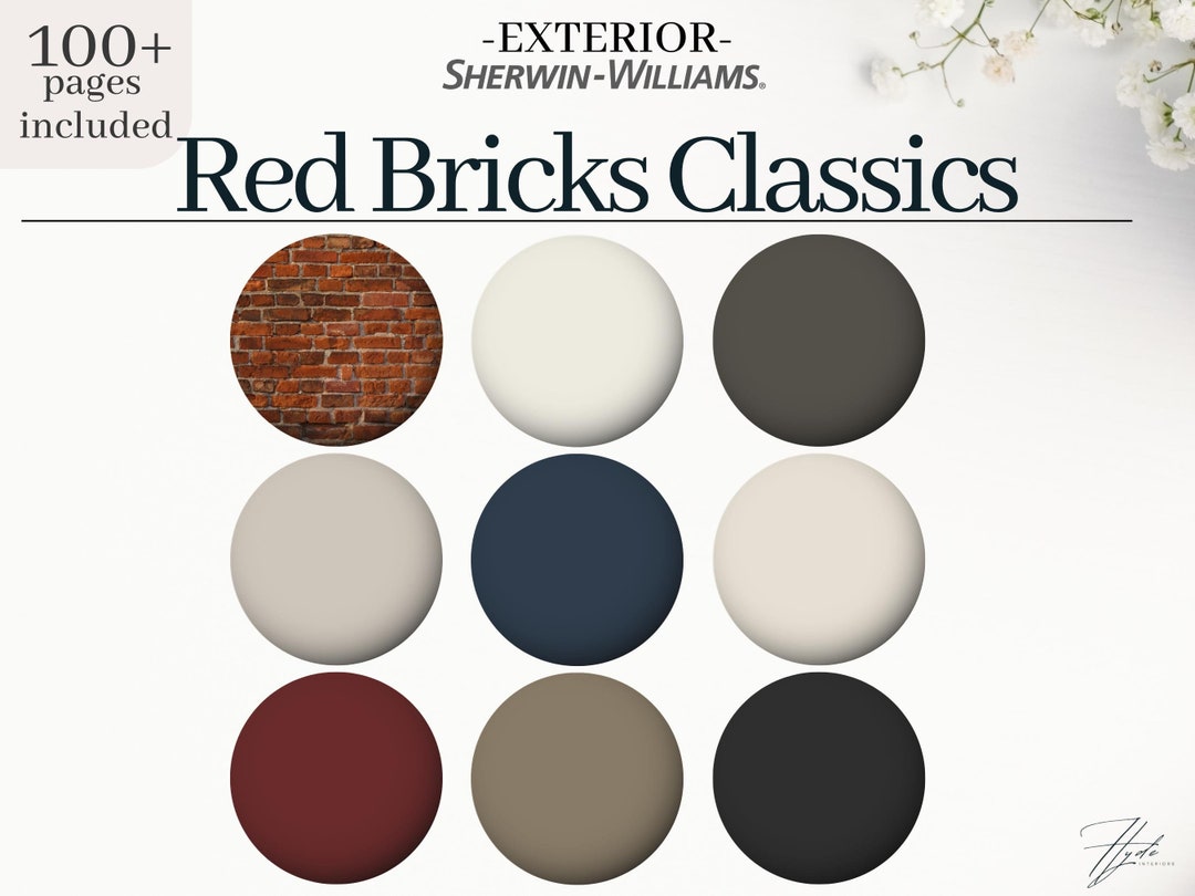 Exterior Palette Sherwin Williams Paint: Red Bricks Classic, 12 Sherwin