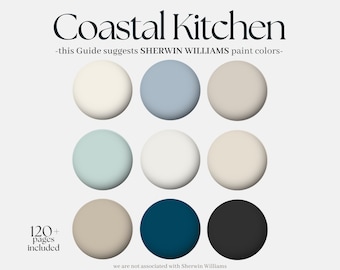 Sherwin-Williams Coastal Kitchen Palette, 9 modern Sherwin Williams paint hues for your kitchen & kitchen cabinets, beach interior design