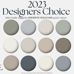Sherwin Williams Color Designer Paint Palette: 2023 Classics- sherwin-williams- Interior Neutral House Painting Colors- Favorite Paints 2023