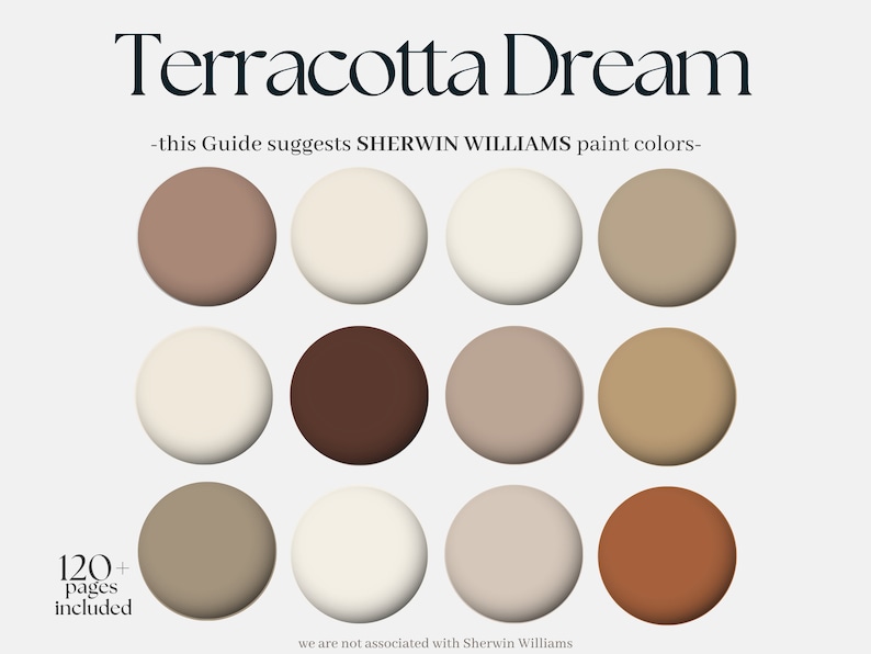 Sherwin-Williams color paint palette, 12 Sherwin Williams colors: Terracotta Dreams, homely design for the whole house, designers paints image 1